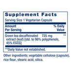 Close up of Life Extension Mega Green Tea Extract vegetarian capsules