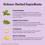 Back of Lemme Burn bottle showing supplement facts and ingredients