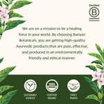 Top angle view of Banyan Botanicals organic heart formula vegetarian tablets bottle.