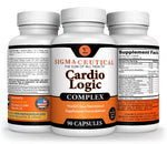 Premium USA imported cardio logic complex supplement capsules side panel warning and usage directions
