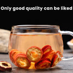 Seedless dried hawthorn meat slices used as a healthy snack option