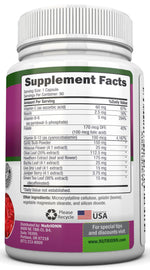 NutriONN cardiovascular health supplement capsule bottle side label showing thirteen key herbs.