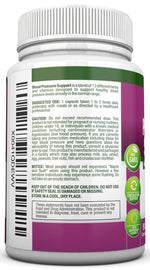 NutriONN blood pressure support dietary supplement ninety capsules clear product display.