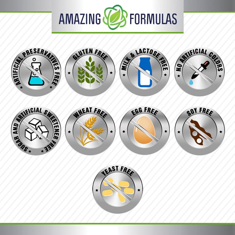 Side view of Amazing Formulas cardiovascular circulation support supplement bottle