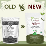 Organic Way Hawthorn Berries Cut and Sifted loose leaf texture view