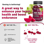 Peach flavored beetroot chews nutritional facts label with hawthorn extract.