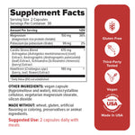 Redd Remedies heart health supplement bottle showing legal facts and ingredient details