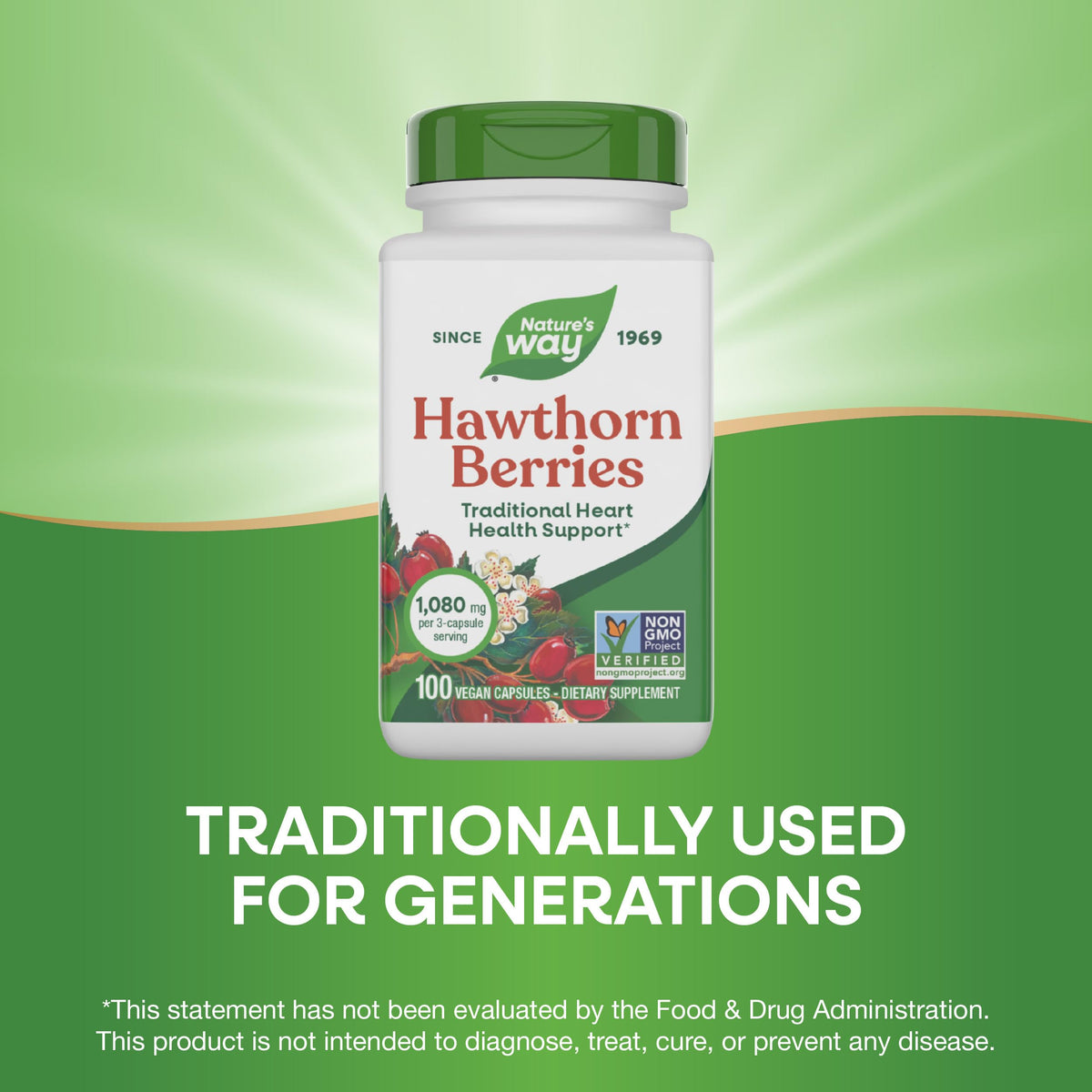 Top angle of the premium herbal heart support supplement packaging.