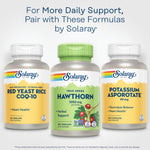 Solaray Hawthorn Berry 1050mg imported wellness supplement bottle on a clean background