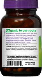 Side angle of non-GMO certified organic hawthorn berry and flower capsules