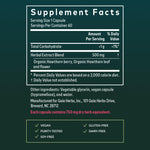 Gaia Herbs Hawthorn Supreme organic cardiovascular support capsules side panel