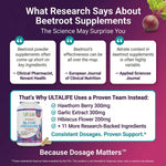 Natural garlic and forskolin infused ULTALIFE blood pressure supplement bottle close up view