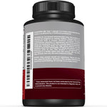 Back label of Sunergetic blood pressure support showing complete supplement facts and vitamins