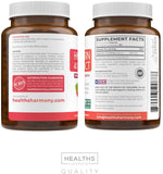 Healths Harmony high potency cardiovascular support capsule bottle standing upright on a clean studio background.