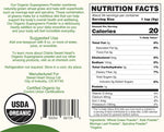 Chérie Sweet Heart organic green superfood powder packaging showing ingredients list