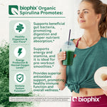 Biophix pure blue green algae organic powder label details and serving facts