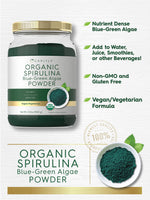 Organic spirulina powder supplement 2.2 pounds tub