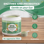 Vital Greens daily drink powder nutritional facts and 40 organic superfoods list