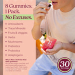 Rizz prebiotic and probiotic supplement bag displaying the six grams of fiber and clean immune support features.