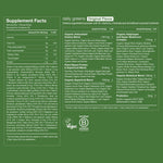Huel Daily Greens original flavor powder package with organic ingredients illustration