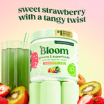 Bloom Nutrition super greens powder tub for bloating and gut support