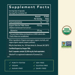 Side view of organic liver health cleanse support capsules by Gaia Herbs