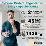 PrimeMD advanced wellness formula packaging highlight showing the premium authentic imported USA seal