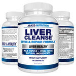 Bottom view of the Arazo Nutrition liver cleanse container showing the authentic expiry date and batch number markings.