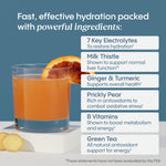 Individual stick packets of Hydralyte Plus hydration powder showing easy pour design