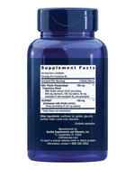 Supplement facts label of imported Life Extension liver detox softgels.