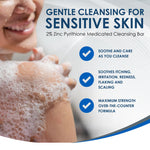 Vanicream Z Bar packaging showing 2% pyrithione zinc benefits