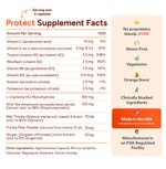 Close up view of Cheers Protect 60 capsules bottle focusing on imported USA product quality.