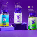 Purple Tree celebration vitamin pills close up capsule view