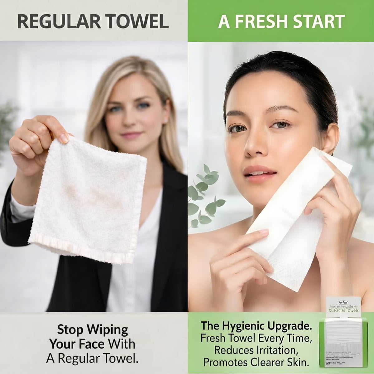 Educational diagram showing 10 inch by 11.5 inch towel dimensions