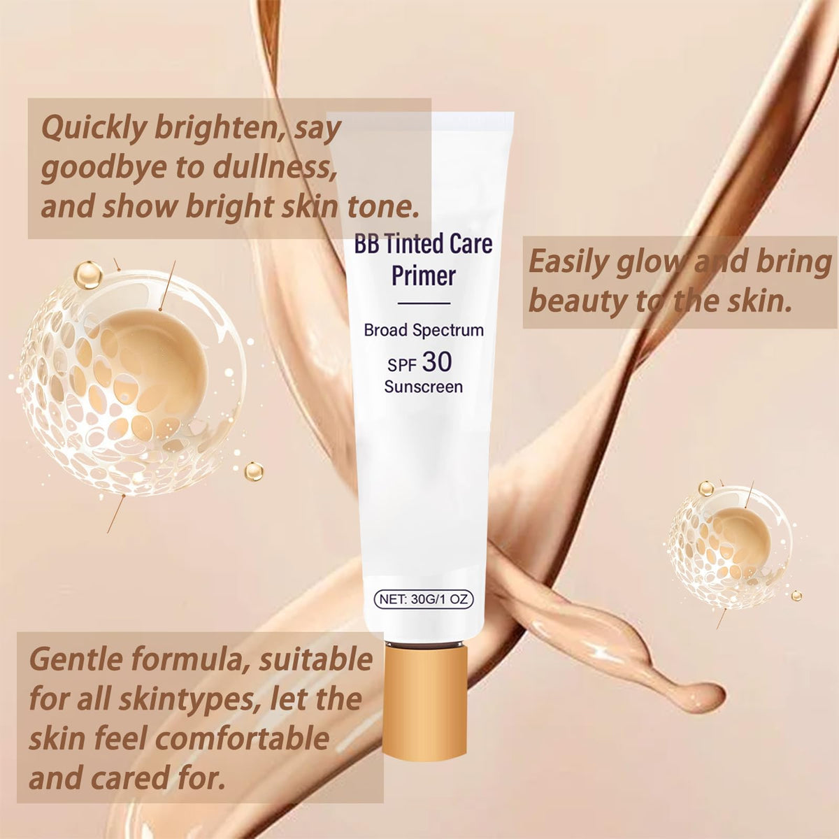 Qawnfy daily nourishing face cream tube on a minimalist vanity background