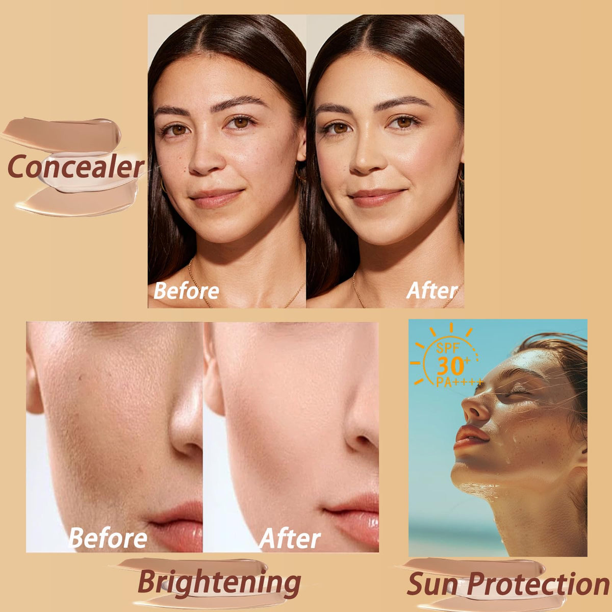 Qawnfy smoothing and blurring pore coverage formula demo