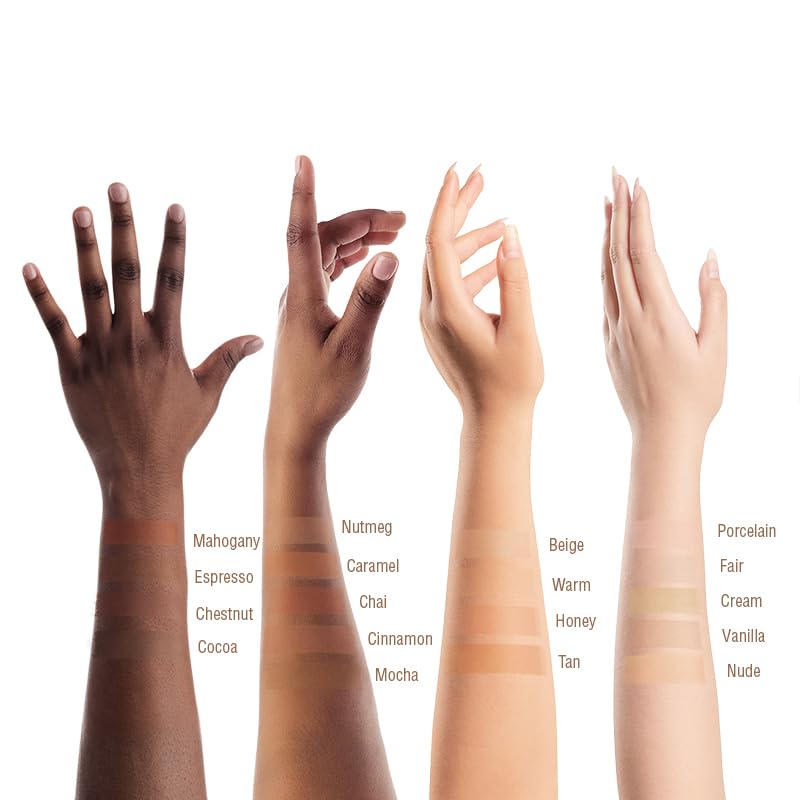 Pixi On the Glow foundation moisture stick side angle packaging view.