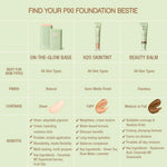 Portable Pixi skin tint foundation stick with cap off.