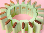 USA imported Pixi Beauty tinted foundation moisture stick packaging layout.