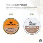 Raw Elements daily tinted moisturizer bronze shade cream texture displayed on a clean surface.