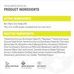 Raw Elements bronze tinted face cream being applied to show its smooth blendability and natural coverage.