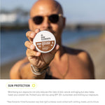 Complete product view of Raw Elements tinted face cream showing the actual container size and bronze color designation.