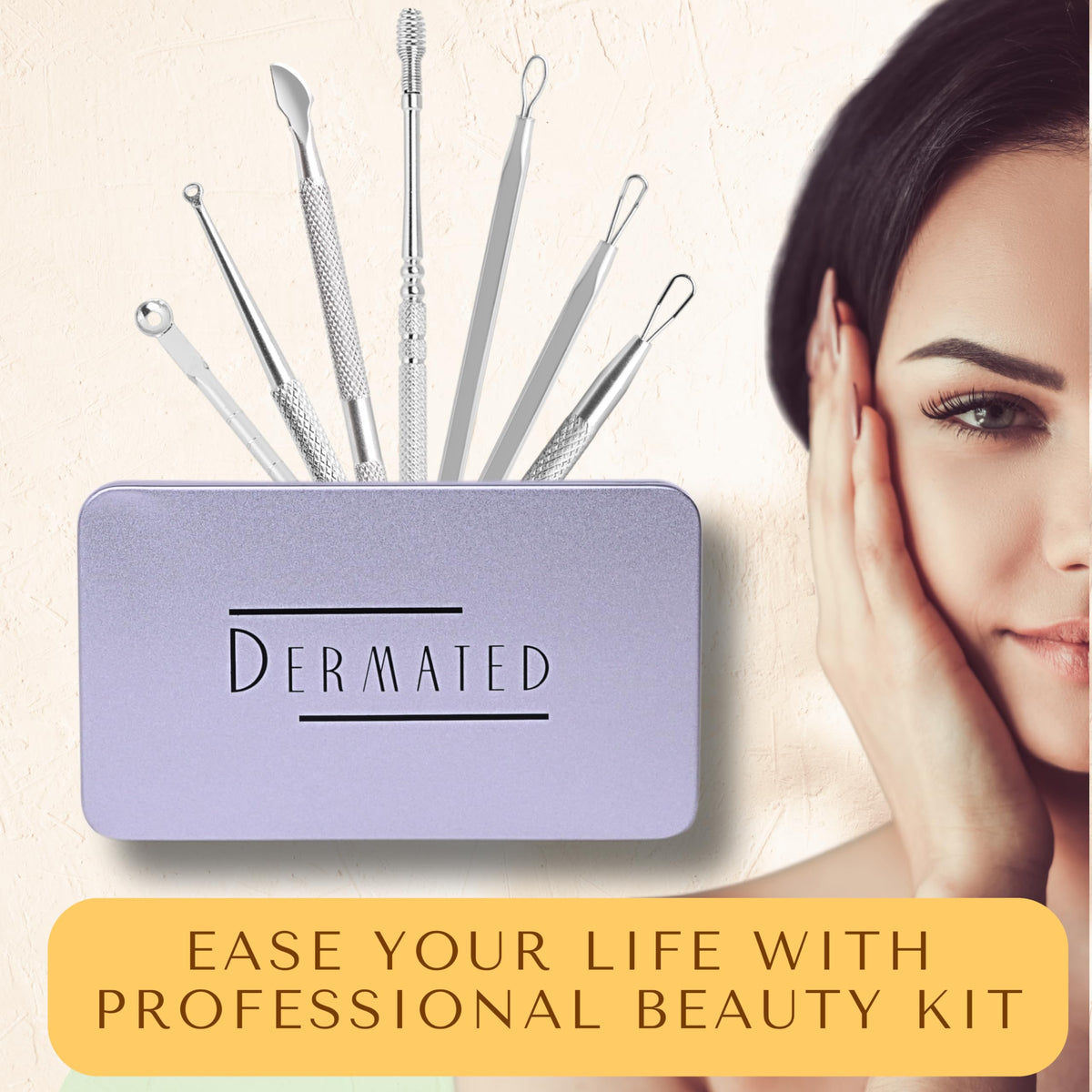 Professional stainless steel skincare tools for blackhead treatment