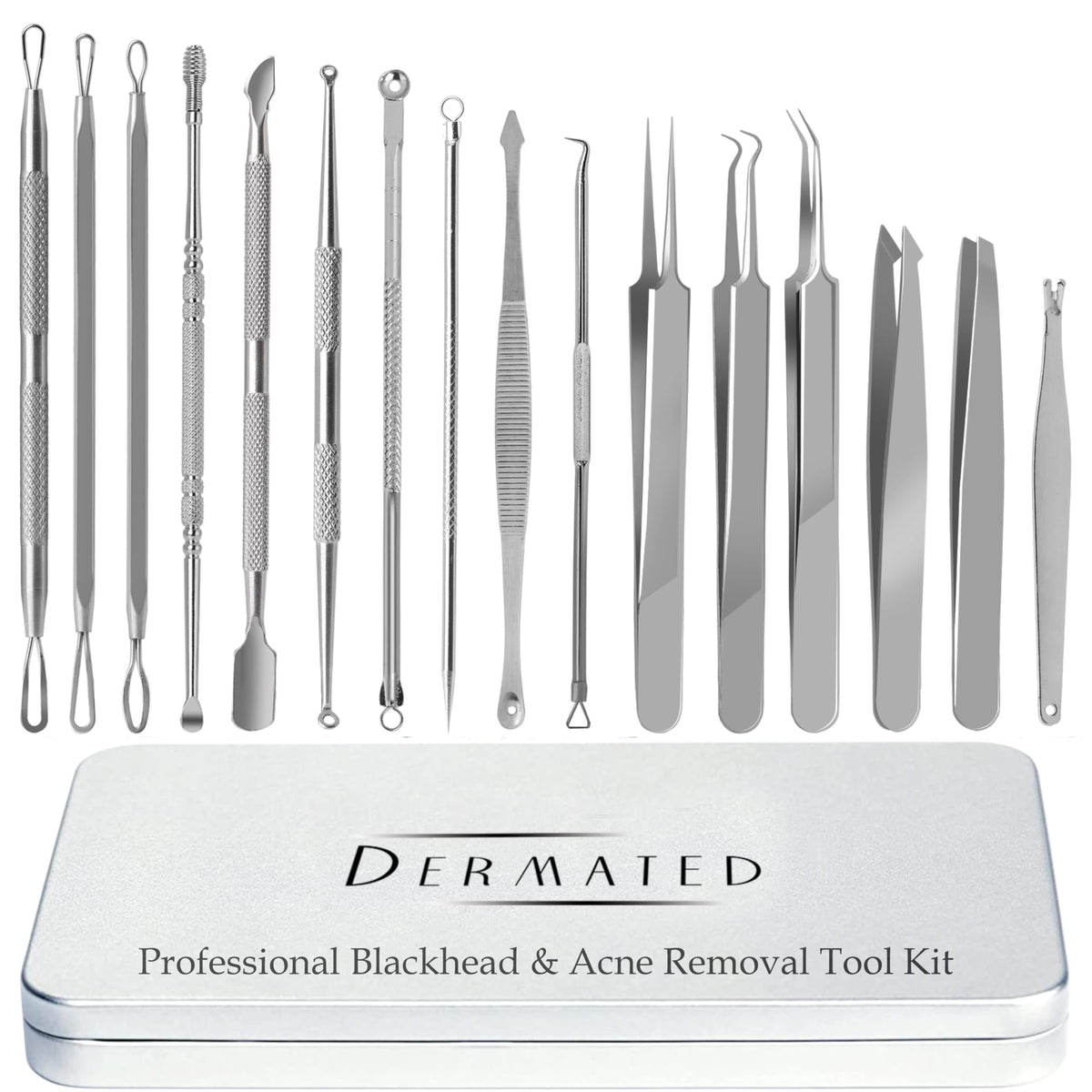 Dermated tool kit showing ergonomic anti-slip texture