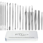 Compact metal case for Dermated blackhead remover tool kit