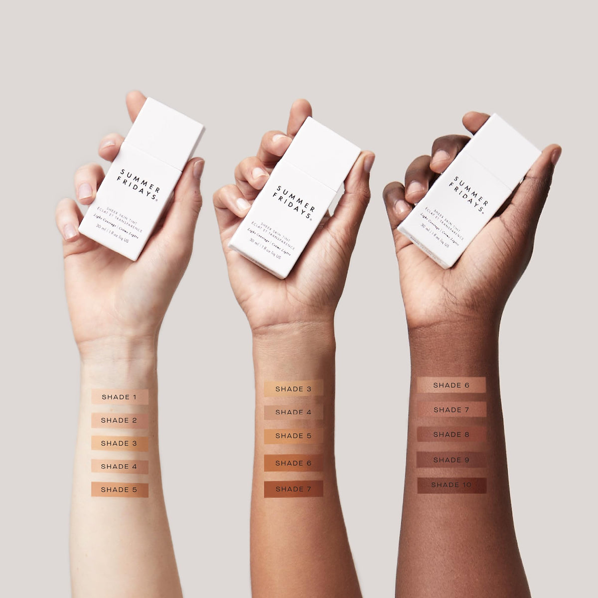 Summer Fridays hyaluronic acid face tint product application view