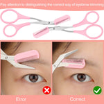 Mudder eyebrow shaping scissors with non-slip finger grips