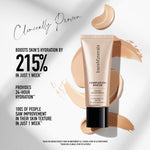 bareMinerals hyaluronic acid infused gel cream packaging highlighting the SPF thirty label.
