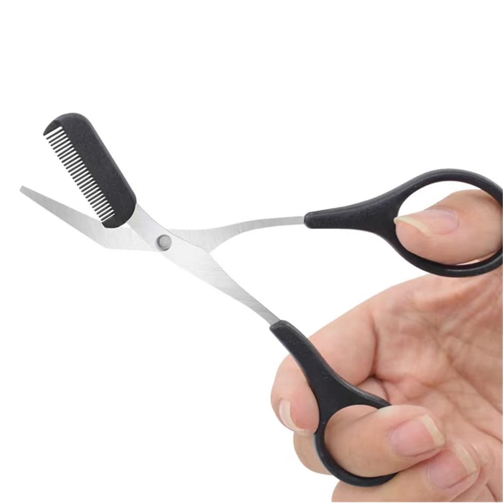 Side angle view of ericotry precision trimmer showing curved grooming blades