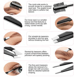 Eyebrow grooming scissors and razor in kit